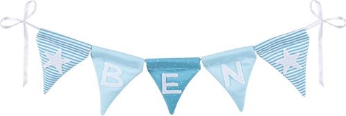 GOKI Vlaggenwimpel met namen - Blauw - L150Cm - Versiering