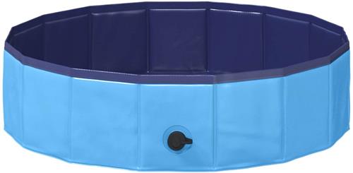 vidaXL - Kinder - Zwembad - Blauw - Ã˜ - 80 - x - 20 - cm - Dik - PVC - en - Geengineerd - Hout