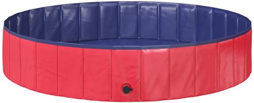 vidaXL - Kinder - Zwembad - Rood - en - blauw - Ã˜ - 160 - x - 30 - cm