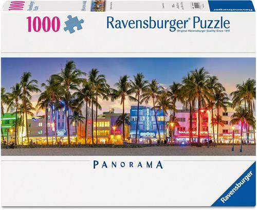 Ravensburger  Nachtlichten op Ocean Drive  Legpuzzel  1000 Stukjes