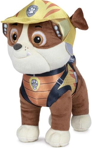 Rubble - Paw Patrol Dino Rescue Pluche Knuffel 30 cm - Speelgoed Knuffels voor Kinderen Jongens Meisjes - Hond Puppy Dog Plush Toy