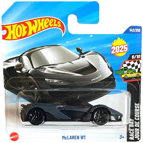 HOT WHEELS McLaren W1 GREY MAT 142/250 HW RACE DAY JOUR DE COURSE 6/10 SHORT CARD 2025