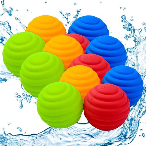 Waterballonnen - van 3-99 Jaar - Herbruikbare Waterbommen voor Buitenplezier - Zelfsluitend - Wegwerp - Waterspeelgoed - Zwembad Speelgoed - Buitenspeelgoed - Siliconen - 12 Stuks - Veelkleurig (C04) - van Imperatoris