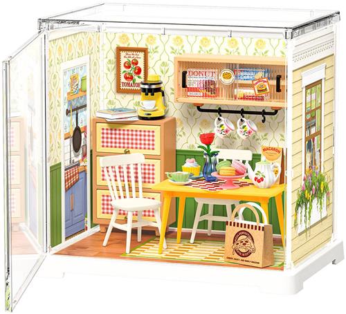 Rolife 3D Puzzle Floral Dining Room DIY Miniature House DWS06B Scale 1:26 76 pieces Assembly time 30min