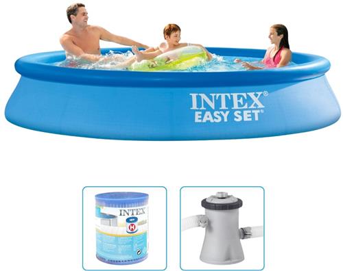 Intex Easy Set Zwembad - 305x61 cm - Rond - Opblaasbaar - Met filterpomp - Zwembad - Filterpomp - Opblaasbaar Zwembad - Zwembad Filter - Zwembad Water