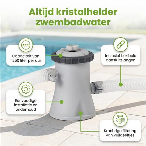 Intex Rond Opblaasbaar Easy Set Zwembad - 305 x 76 cm - Blauw - Inclusief Pomp Solarzeil - Zoutwatersysteem - Zwembadzout - 7-delig