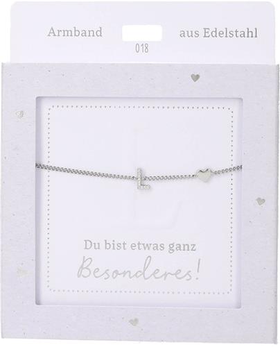 Depesche armband zilver met L hanger - vriendschapssieraad cadeau.