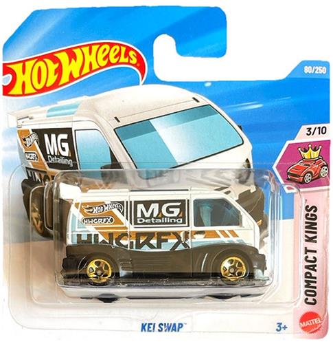 HOT WHEELS KEI SWAP BLACK WHITE MG DETAILING 80/250 HW COMPACT KINGS 3/10 SHORT CARD 2026