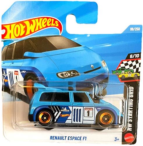 HOT WHEELS RENAULT ESPACE F1 BLUE 99/250 HW STARTING GRID 6/10 SHORT CARD 1:64 2026