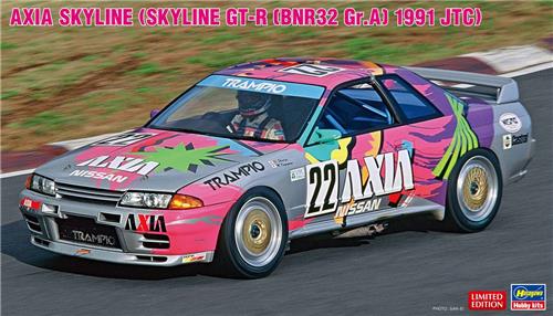 Hasegawa Modelbouwpakket Auto - 20514 Nissan Axia Skyline GT-R BNR32 Gr.A 1991 JTC - Japanse Rauto Plastic - 1:24 - Modelbouw