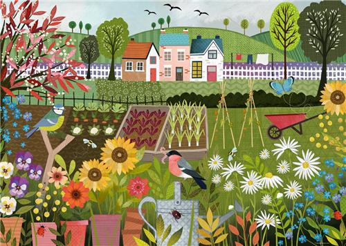 Ravensburger puzzel Garden Allotment - 1000 stukjes legpuzzel volwassenen.