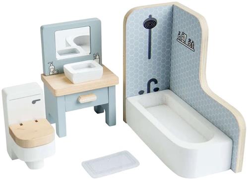Bigjigs Houten Poppenhuis Meubels Badkamer - 4dlg.