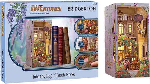 Revell Modelbouwpakket - 00543 Tiny Adventures - Bridgerton -Into the Light- - Boekhoekje met LED Verlichting - 18x11x23cm Houten - Revell - Modelbouw