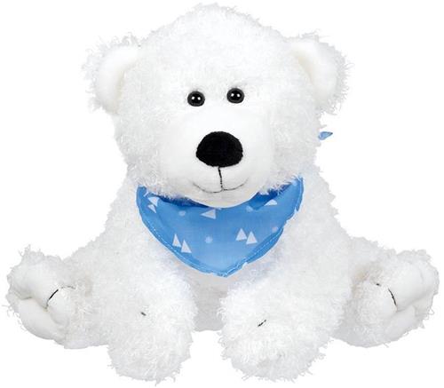Goki knuffel pluche ijsbeer Tom - zachte knuffel speelgoed wit.