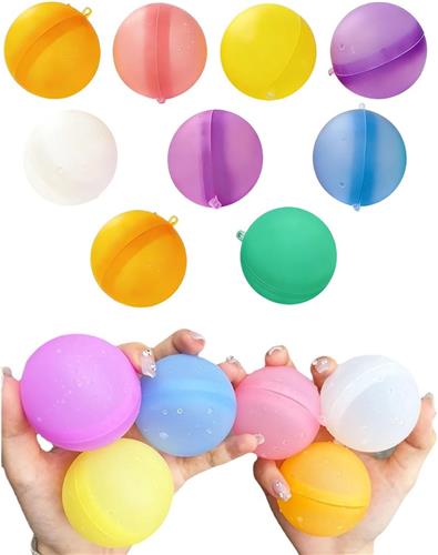 Waterballonnen - van 3-12 Jaar - Herbruikbare Waterbommen voor Buitenplezier - Zelfsluitend - Wegwerp - Waterspeelgoed - Zwembad Speelgoed - Buitenspeelgoed - Siliconen - 9 Stuks - Veelkleurig - van Imperatoris