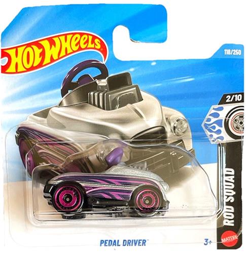 HOT WHEELS PEDAL DRIVER PURPER SILVER 118/250 HW ROD SQUAD 2/10 SHORT CARD 2026