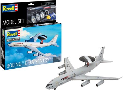 Revell Modelbouwpakket Vliegtuigen - 63794 Boeing E-3A Sentry / AWACS - Amerikaanse Straaljager - Model Set Plastic - 1:144 - Modelbouw