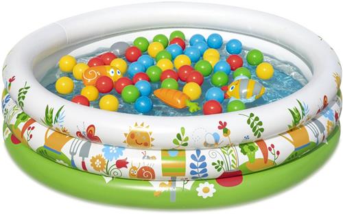 BestwayÂ® Sprouts & Spring Opblaasbare Ballenbak en Speelbad met 50 speelballen