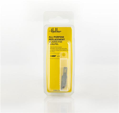 Heller Modelbouwdecoratie - 99007 Universele vervangingsmessen voor scalpel - 5 stuks Gereedschap