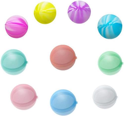 Waterballonnen - van 8 Jaar - Herbruikbare Waterbommen voor Buitenplezier - Zelfsluitend - Wegwerp - Waterspeelgoed - Zwembad Speelgoed - Buitenspeelgoed - Siliconen - 10 Stuks - Veelkleurig - van Imperatoris