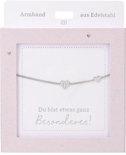 Depesche armband zilver hartje - modern sieraad cadeau vriendschap.