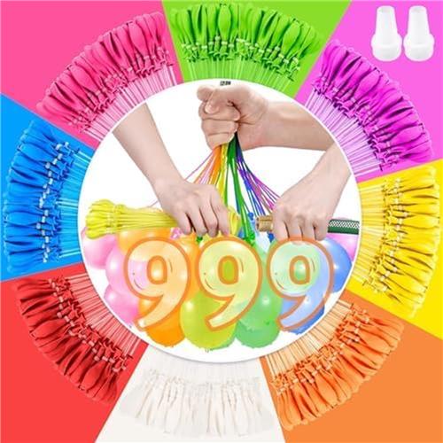 Waterballonnen - van 3 Maand - Herbruikbare Waterbommen voor Buitenplezier - Zelfsluitend - Wegwerp - Waterspeelgoed - Zwembad Speelgoed - Buitenspeelgoed - PVC - 999 Stuks - Veelkleurig - van Imperatoris