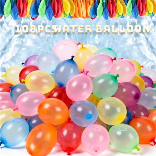 Waterballonnen - van 3-12 Jaar - Waterbommen voor Buitenplezier - Zelfsluitend - Waterspeelgoed - Zwembad Speelgoed - Buitenspeelgoed - Rubber - 108 Stuks - Veelkleurig - van Imperatoris