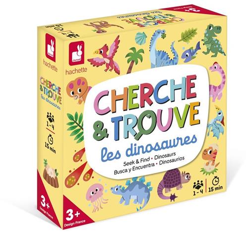 Janod - Zoek en Vind - Dinos - Observatiespel - Educatief spel - Vanaf 3 jaar