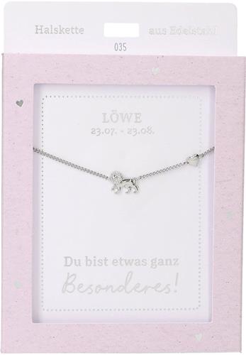Depesche ketting leeuw zilver - sieraden cadeau voor kinderen.