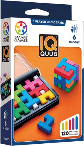 SmartGames - IQ QUUB - 120 opdrachten 2D Ã©n 3D - breinbreker - kubus