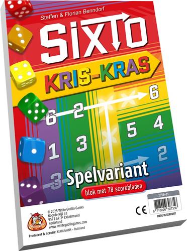 White Goblin Games - Sixto: Kriskras - Dobbelspel - 1 tot 6 spelers - Gezelschapsspel - nieuwe mogelijkheden tot scoren - Uitbreiding