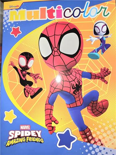 Disney Junior Multicolor kleurboek - Spidey and amazing friends - Marvel - geel oranje stars