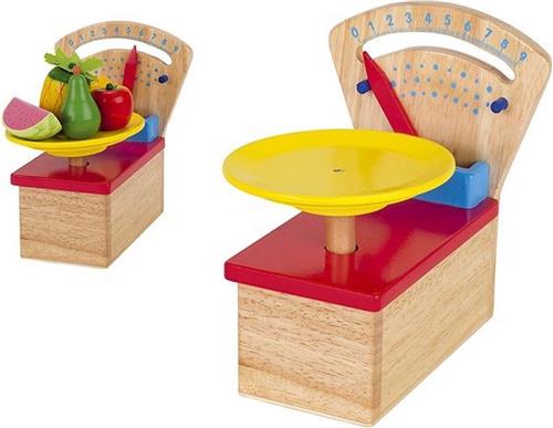 WEEGSCHAAL 12,6x15,2x17,2cm, hout, 3+