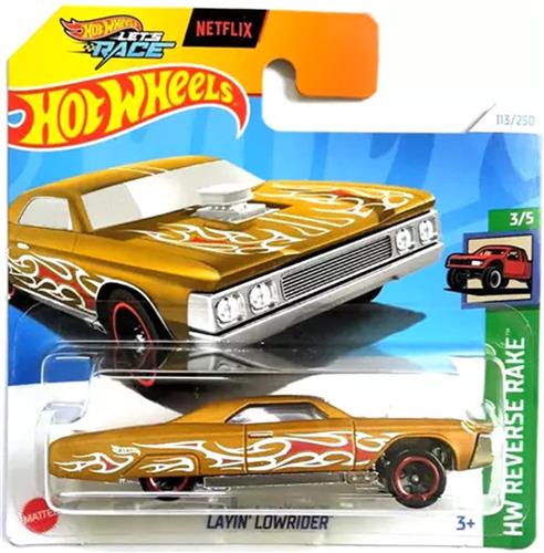 HOT WHEELS LAYIN LOWRIDER GOLD 113/250 HW REVERSE RAKE 3/5 (1:64)