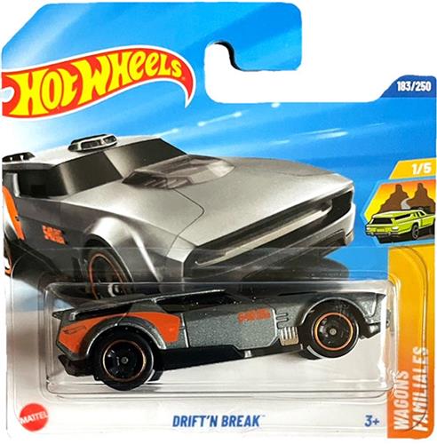 HOT WHEELS DRIF'N BREAK METALIC SILVER 183/250 HW WAGONS FAMILIALES 1/6 SHORT CARD 2026.