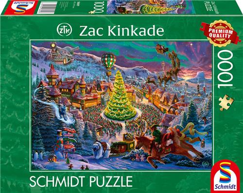 Schmidt - Legpuzzel - Santa's Noordpool - Zac Kinkade - 1000 stukjes - Volwassenen - vanaf 12 jaar