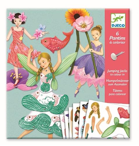 Djeco [5-8 jaar] 6 ledenfiguurtjes om in te kleuren