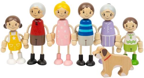 Bigjigs Houten Poppenhuis Familie - 7dlg.