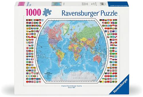 Ravensburger Puzzel Politieke Wereldkaart (12000664) 1000 Stukken Veelkleurig Kinderen