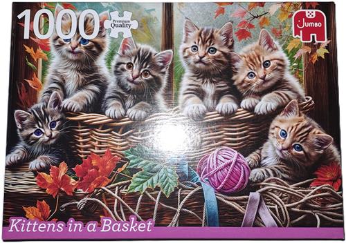 Jumbo Puzzel Kittens in a Basket 1000 stukjes