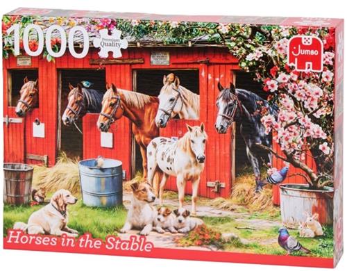 Jumbo Puzzel Horses in the Stable 1000 stukjes