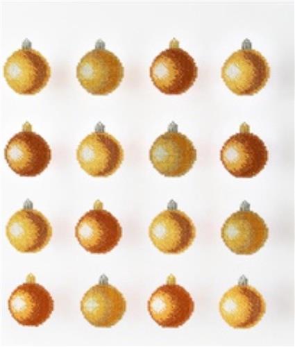 MiniArt Crafts, Golden Christmas Baubles, 40x40 cm (nivo: standaard)