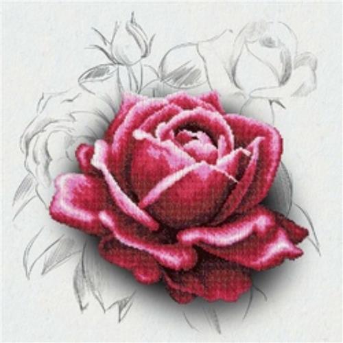 MiniArt Crafts, Rose Drawing, 40x40 cm (nivo: moeilijk)