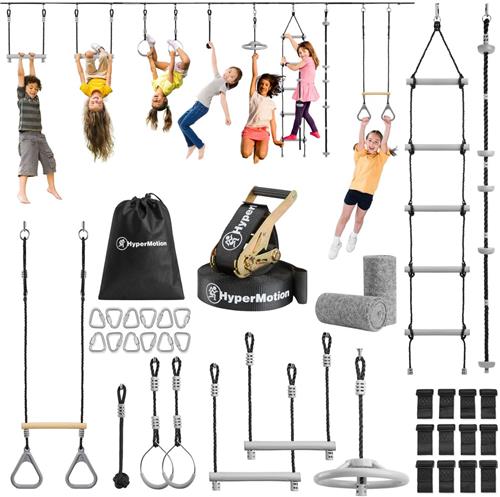 HyperMotion HYP22 Climber  Ninja Obstakelbaan  9 Obstakels  15m Slackline  Weerbestendig