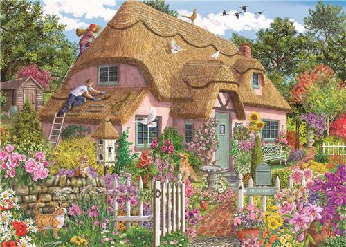 Jumbo legpuzzel 1000 stukjes Falcon luxe landschap bloemen.