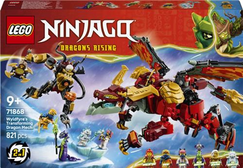 LEGOÂ® NINJAGOÂ® Wyldfyre's Transformerende Drakenmecha - Bouwspeelgoed voor Kinderen Vanaf 9 Jaar - Actiefiguren uit de TV-Serie - Fantasierijke Cadeautip voor Jongens en Meisjes - 71868
