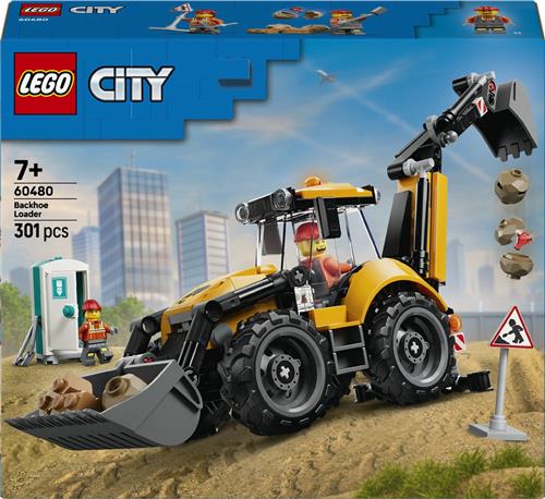 LEGOÂ® City Gele Graaflaadmachine met Werkende Laadschop en Graafarm - Bouwspeelgoed voor Kinderen die van Trucks en Bouwsets Houden - Cadeautip voor Jongens en Meisjes Vanaf 7 Jaar - 60480
