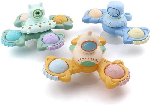 BOTC Badspeelgoed - Zwembad Speelgoed - Badspeelgoed voor Baby's - 1 set van 3 stuks - Sterke Zuignap - Badkamer - Ruimtethema