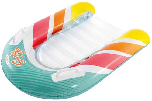 Intex Surf's up rider 'Blauw' 84x79 CM - Intex Opblaasbaar Surfboard - Surfplank - Bodyboard - Luxe Strand Luchtbed - Zwembad Luchtbed - Lounge Luchtbed