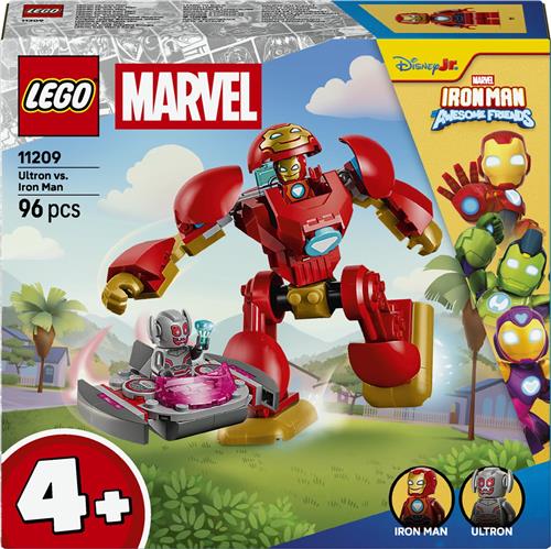 LEGOÂ®  Marvel Iron Man en Zijn Fantastische Vriendjes Ultron tegen Iron Man - Superheldenspeelgoed - Cadeau voor Kinderen Vanaf 4 Jaar - 2 Minifiguren, Mecha en Vliegtuigje - 11209